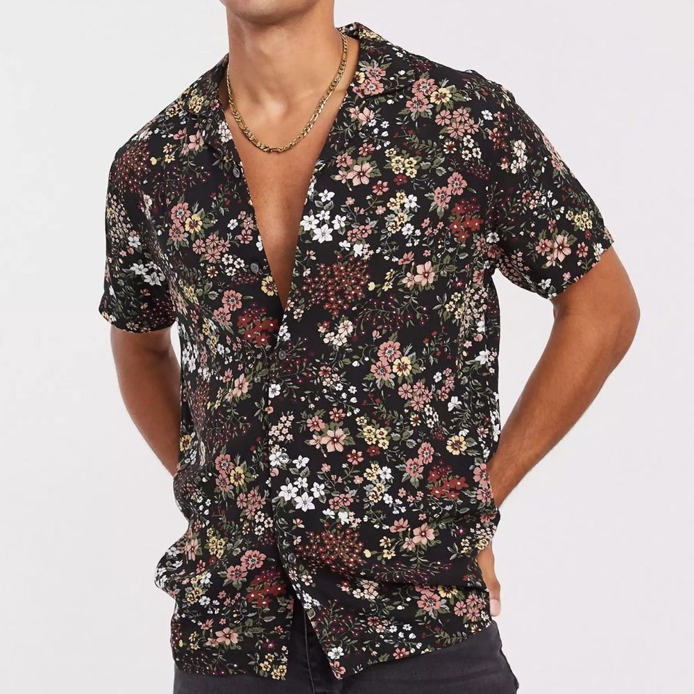 Abercrombie & Fitch Floral Short Sleeve Shirt